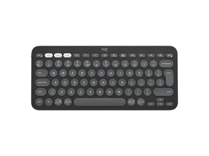 Logitech Pebble Keys 2 K380s Bluetooth Keyboard - Tonal Graphite (Eng/Arb) - Tashqila Logitech Pebble Keys 2 K380s Bluetooth Keyboard - Tonal Graphite (Eng/Arb) - Tashqila